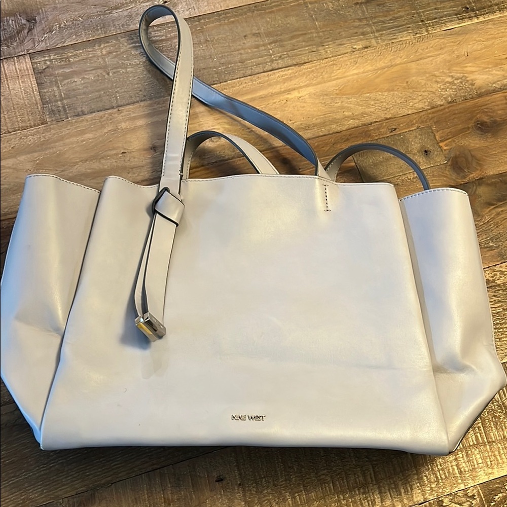 Nine West Light Gray Tote Bag